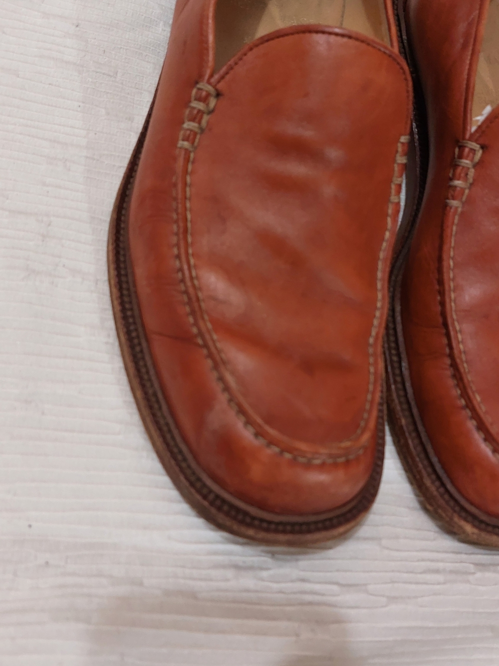 Bruno Magli Italian Men's Leather Loafers in Cognac Size 10.5 - Picture 10 of 13